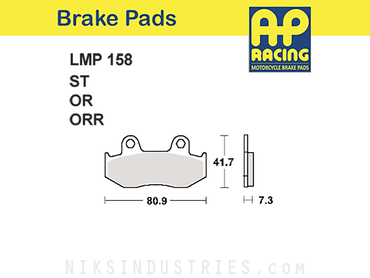 AP Racing 158OR Brake Pads