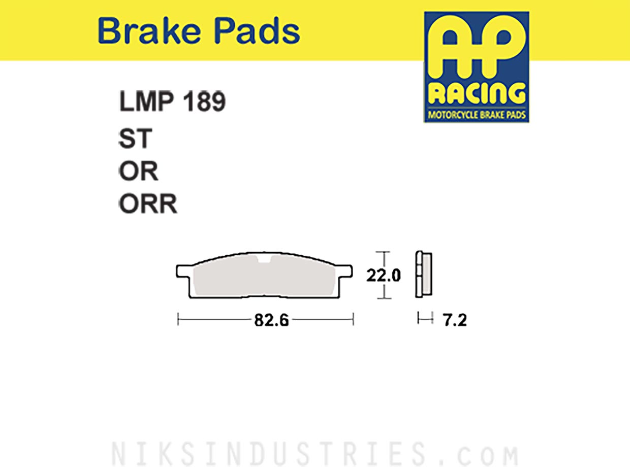 AP Racing 189OR Brake Pads