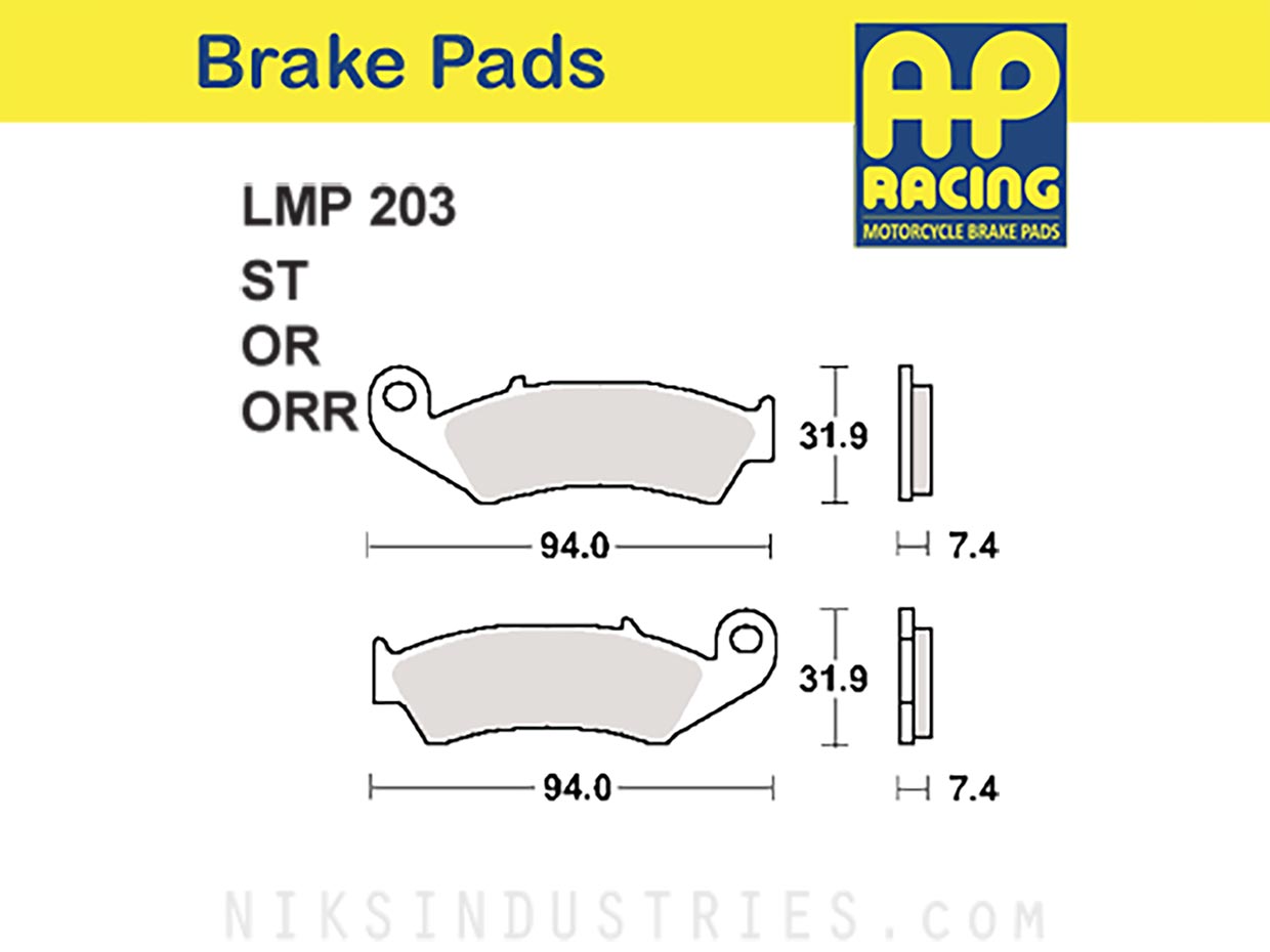 AP Racing 203OR Brake Pads