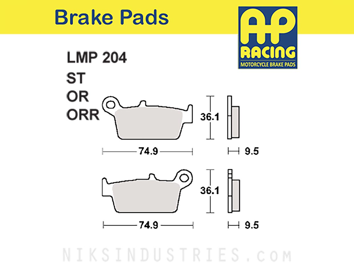 AP Racing 204ORR Brake Pads