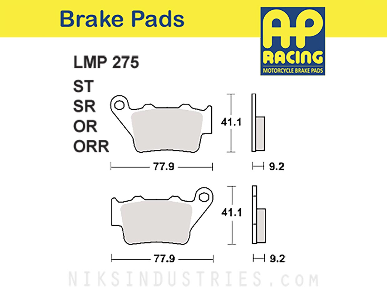 AP Racing 275ORR Brake Pads