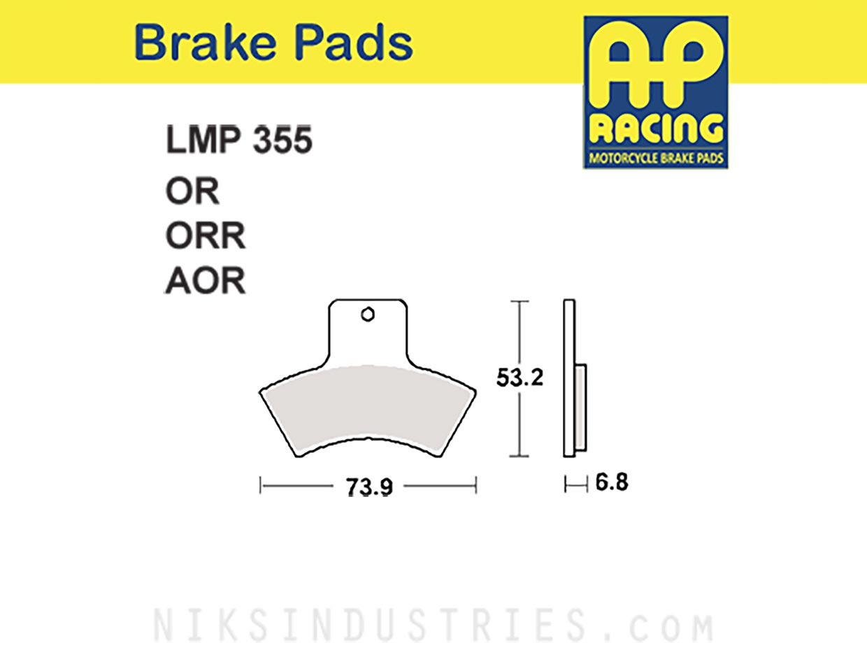AP Racing 355AOR Brake Pads