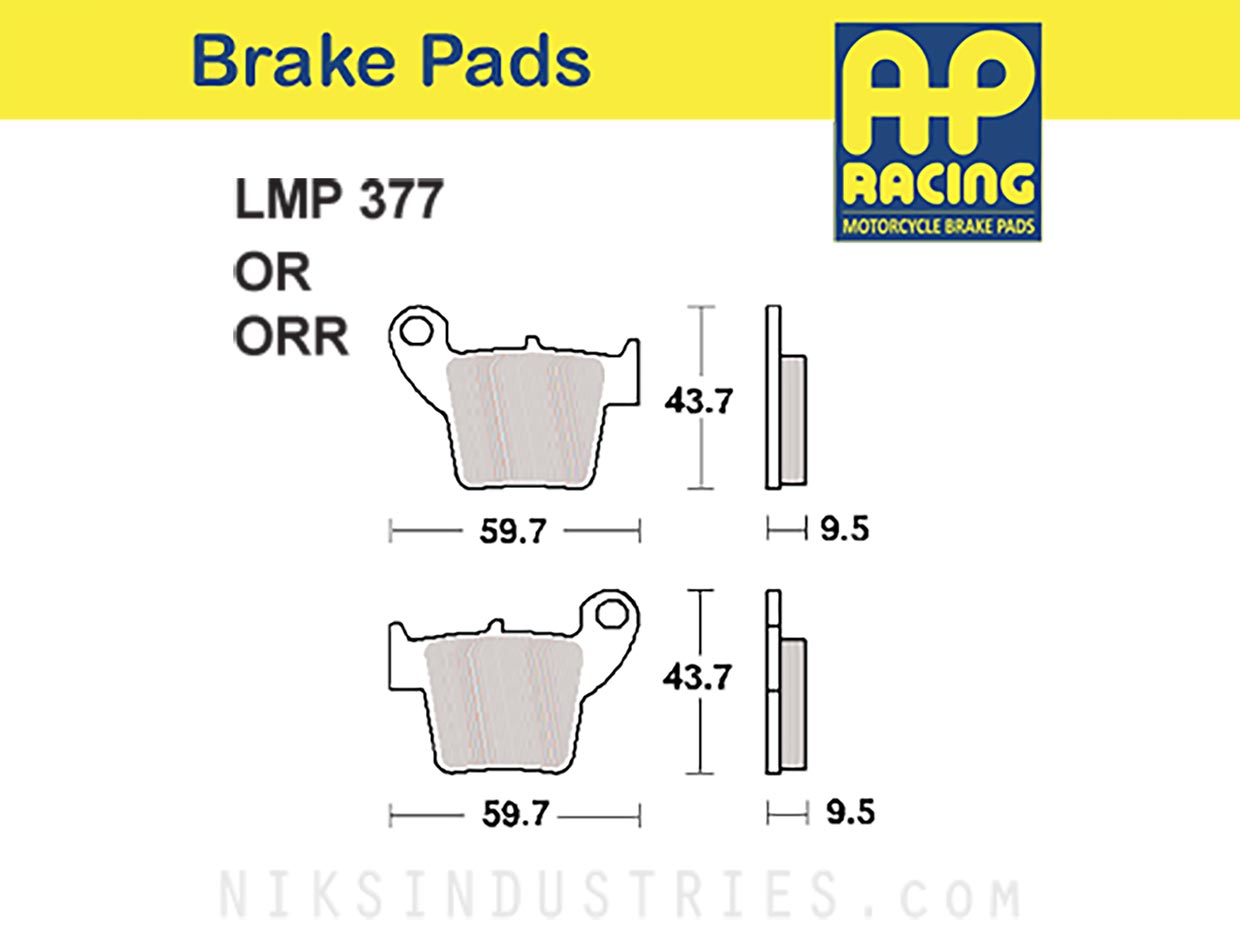 AP Racing 377ORR Brake Pads