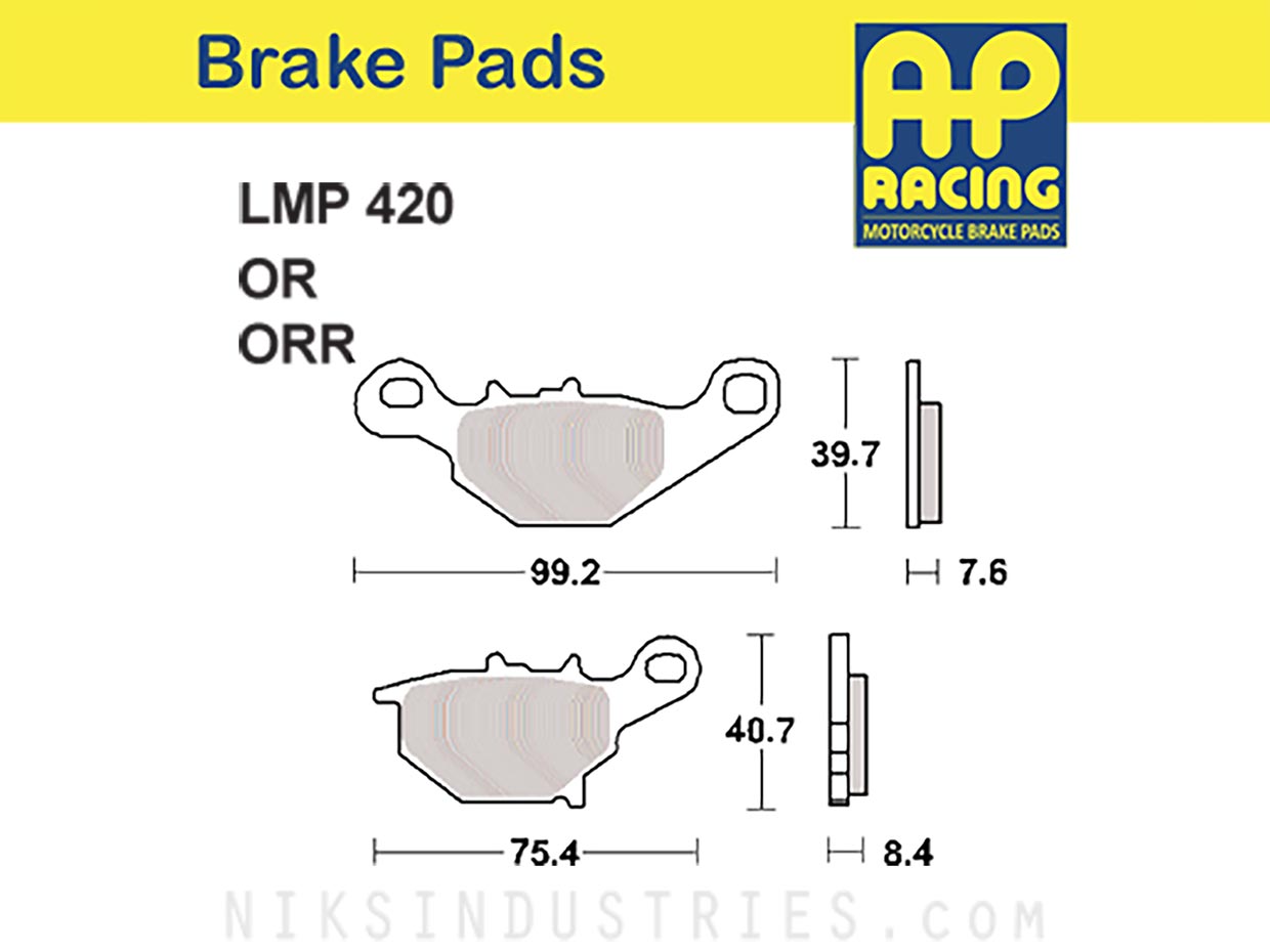 AP Racing 420ORR Brake Pads