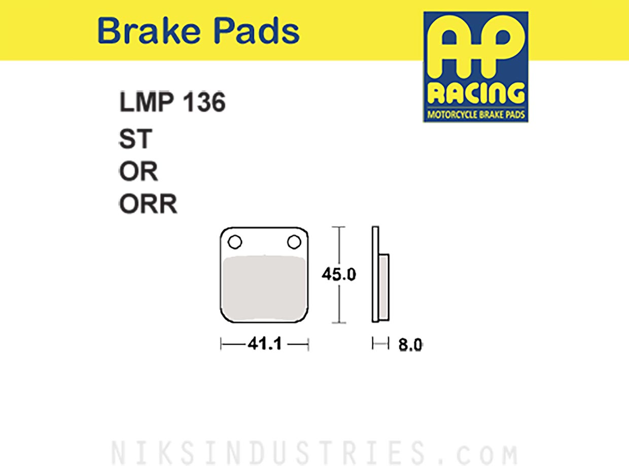 AP Racing 136OR Brake Pads